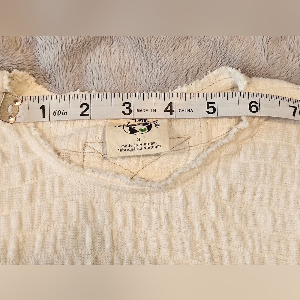 NWOT* Free People We the Free Red Delicious Ivory Top, Sz. S - Picture 7 of 13